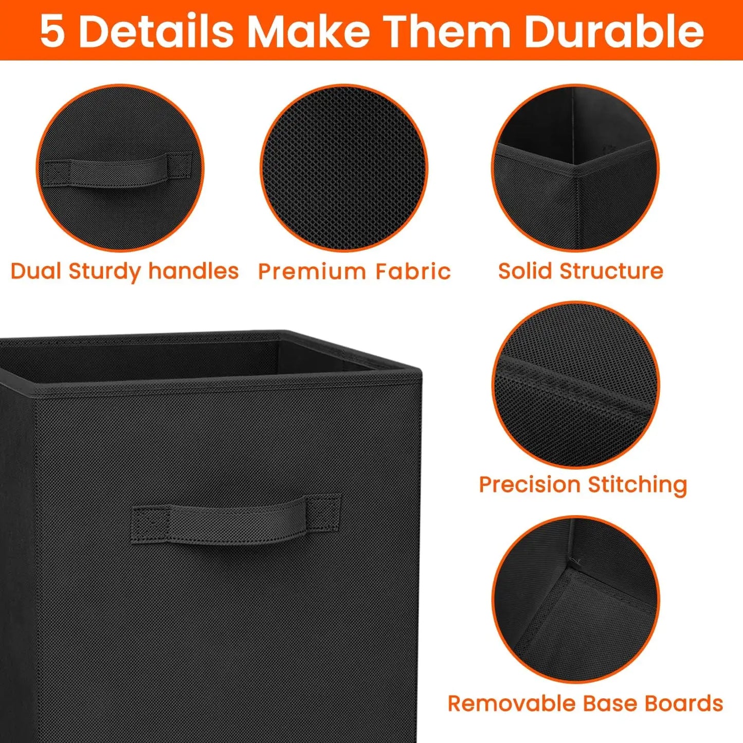 Heavy Duty Fabric Storage Cubes