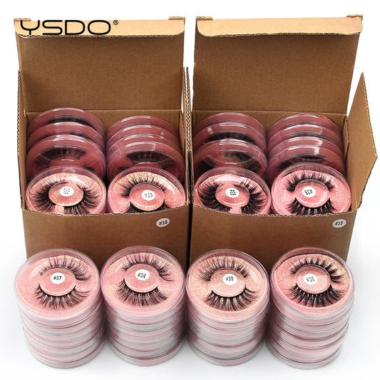 YSDO 10/20 Pairs fluffy mink eyelashes natural long 3D