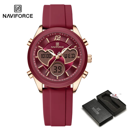 NAVIFORCE Luxury Elegant Women Watch Double Display Waterproof