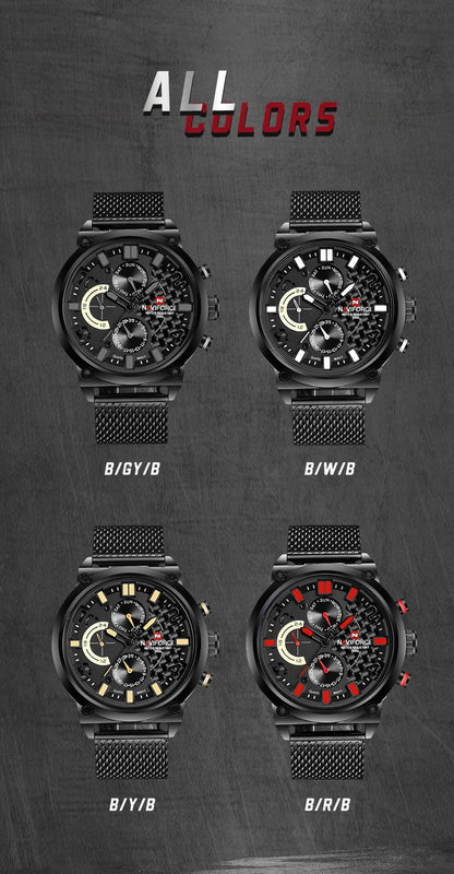 NAVIFORCE Black Luxury Men Watch