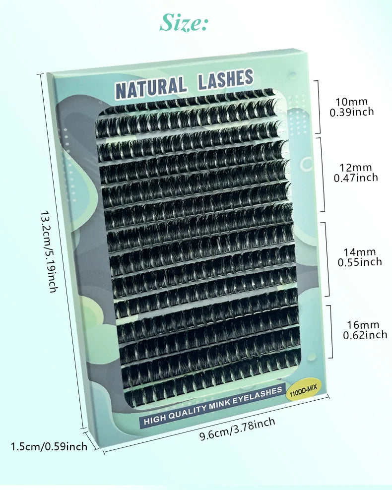 DD Curl Eyelashes Extension Natural Thick Mink Faux Eyelash 3D Fluffy