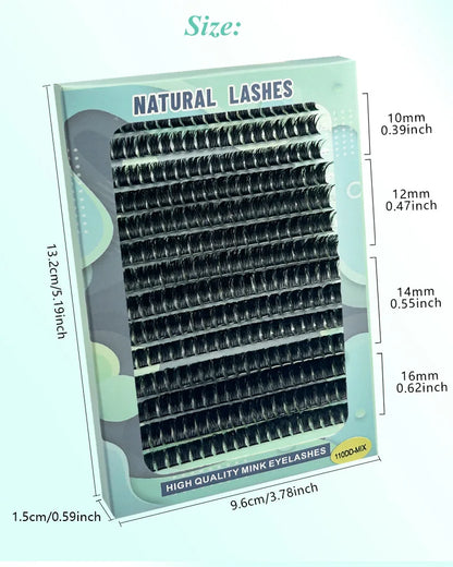 DD Curl Eyelashes Extension Natural Thick Mink Faux Eyelash 3D Fluffy