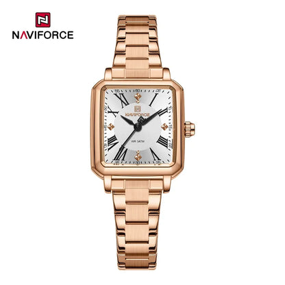 NAVIFORCE Fashion Ladies Watch Stainless Steel Waterproof