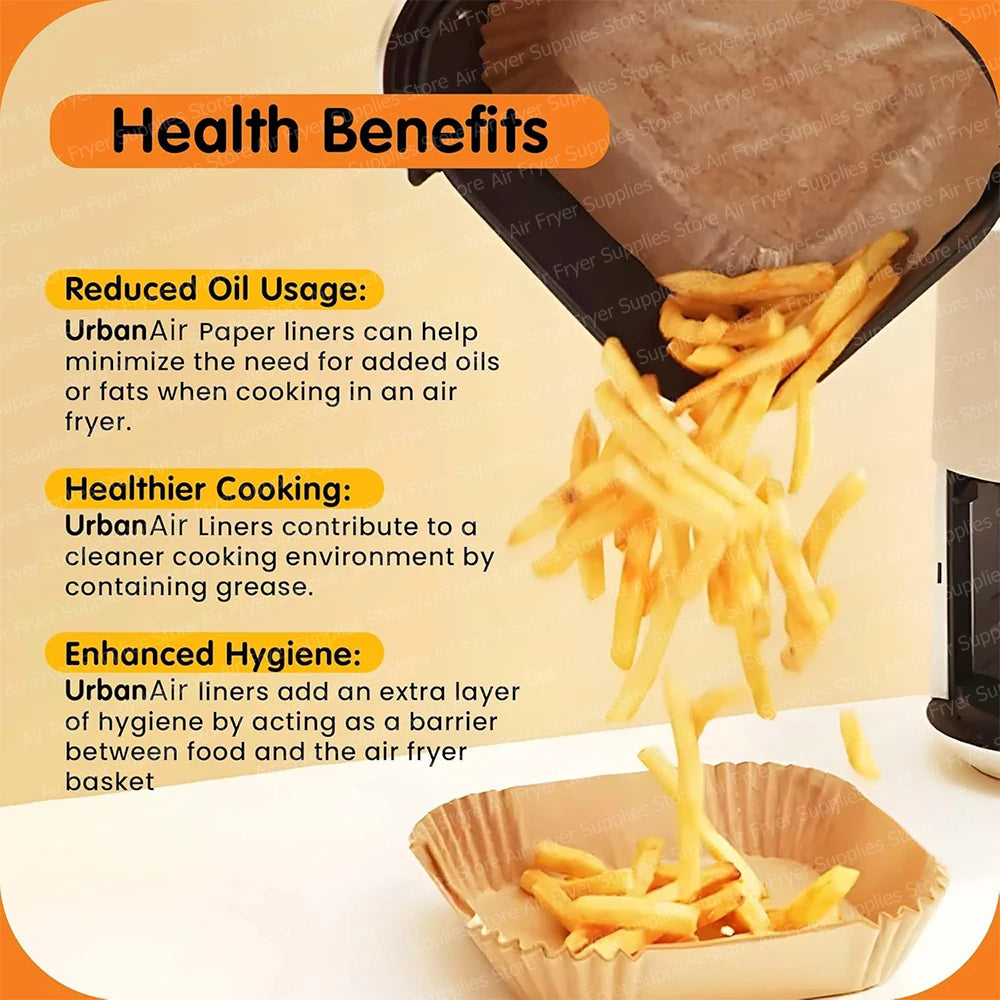Air Fryer Baking Paper Square Parchment Paper Liners for Ninja/Cosori/Instant Pot 3-12L Airfryer