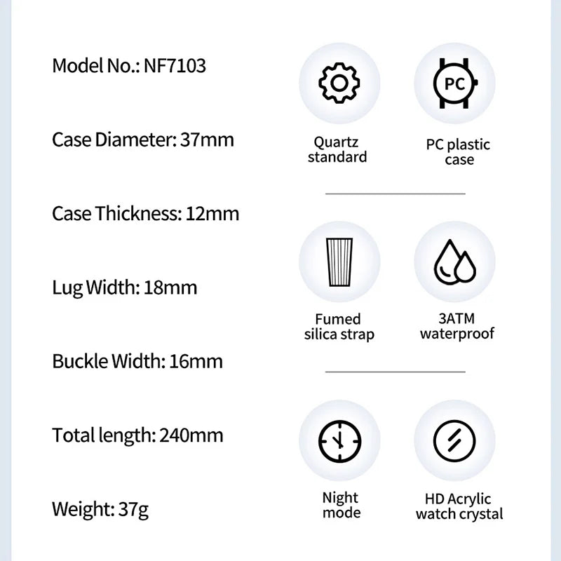 NAVIFORCE Women Fashion Watch Waterproof Personality Ladies Quartz