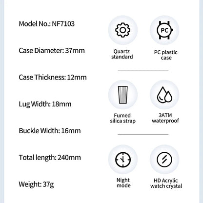 NAVIFORCE Women Fashion Watch Waterproof Personality Ladies Quartz