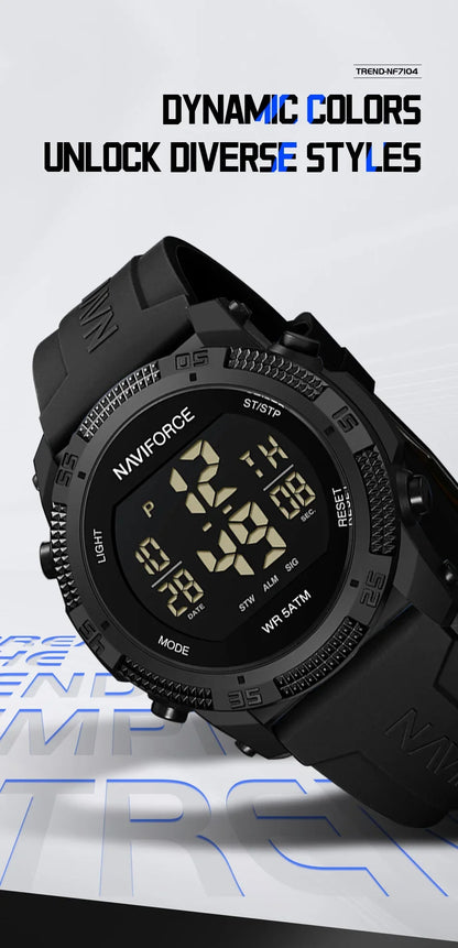 NAVIFORCE NF7104  Men's LCD Digital Casual