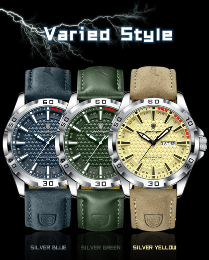 POEDAGAR Original Man Wristwatch Top Luxury Waterproof Luminous