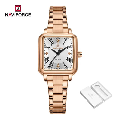 NAVIFORCE Fashion Ladies Watch Stainless Steel Waterproof