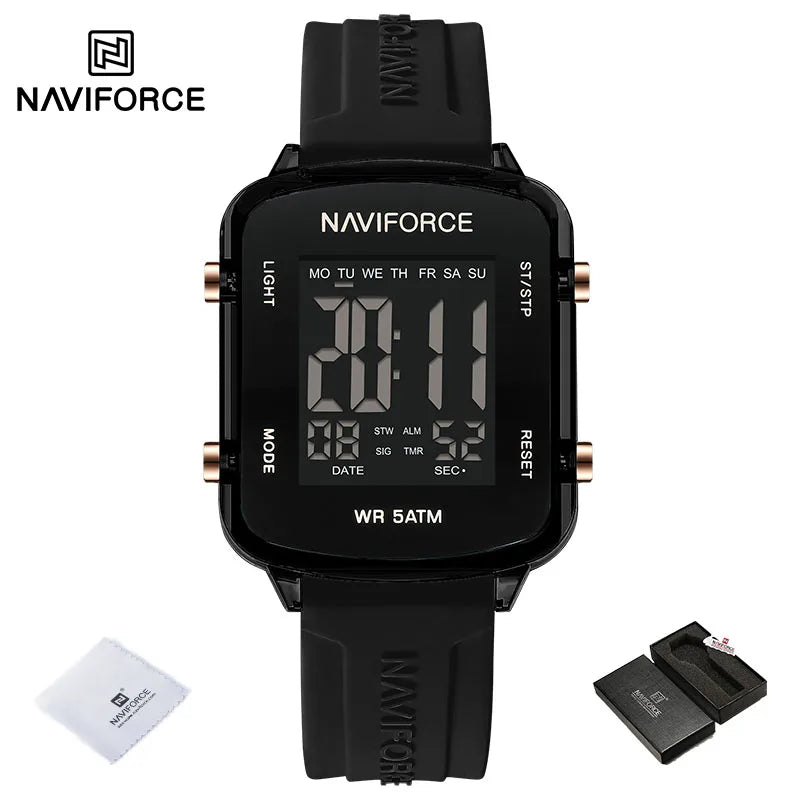 NAVIFORCE 2025 Fashion Watches for Woman LCD Digital Movement