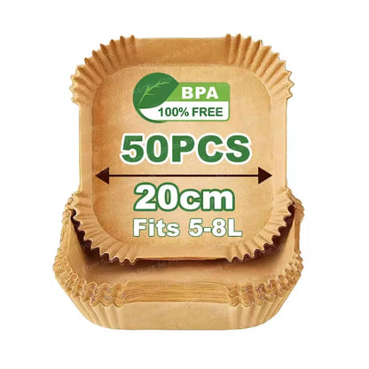 Air Fryer Baking Paper Square Parchment Paper Liners for Ninja/Cosori/Instant Pot 3-12L Airfryer