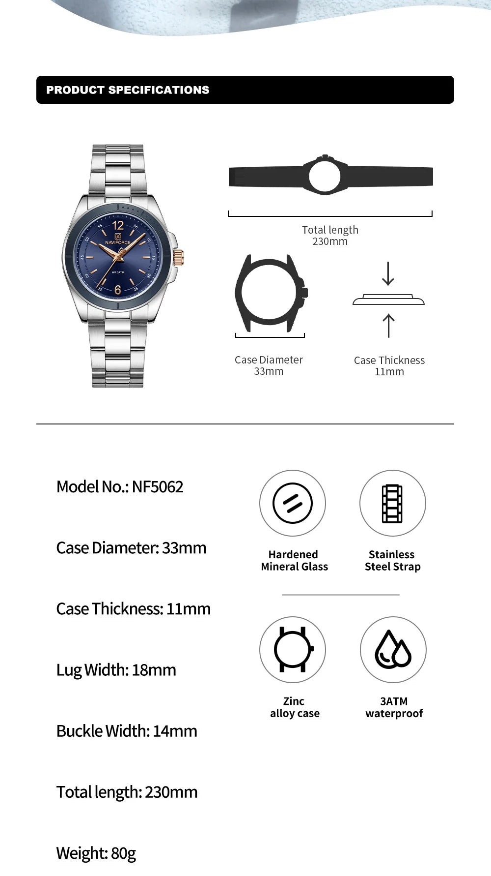 NAVIFORCE Wristwatch Women