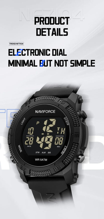 NAVIFORCE NF7104  Men's LCD Digital Casual