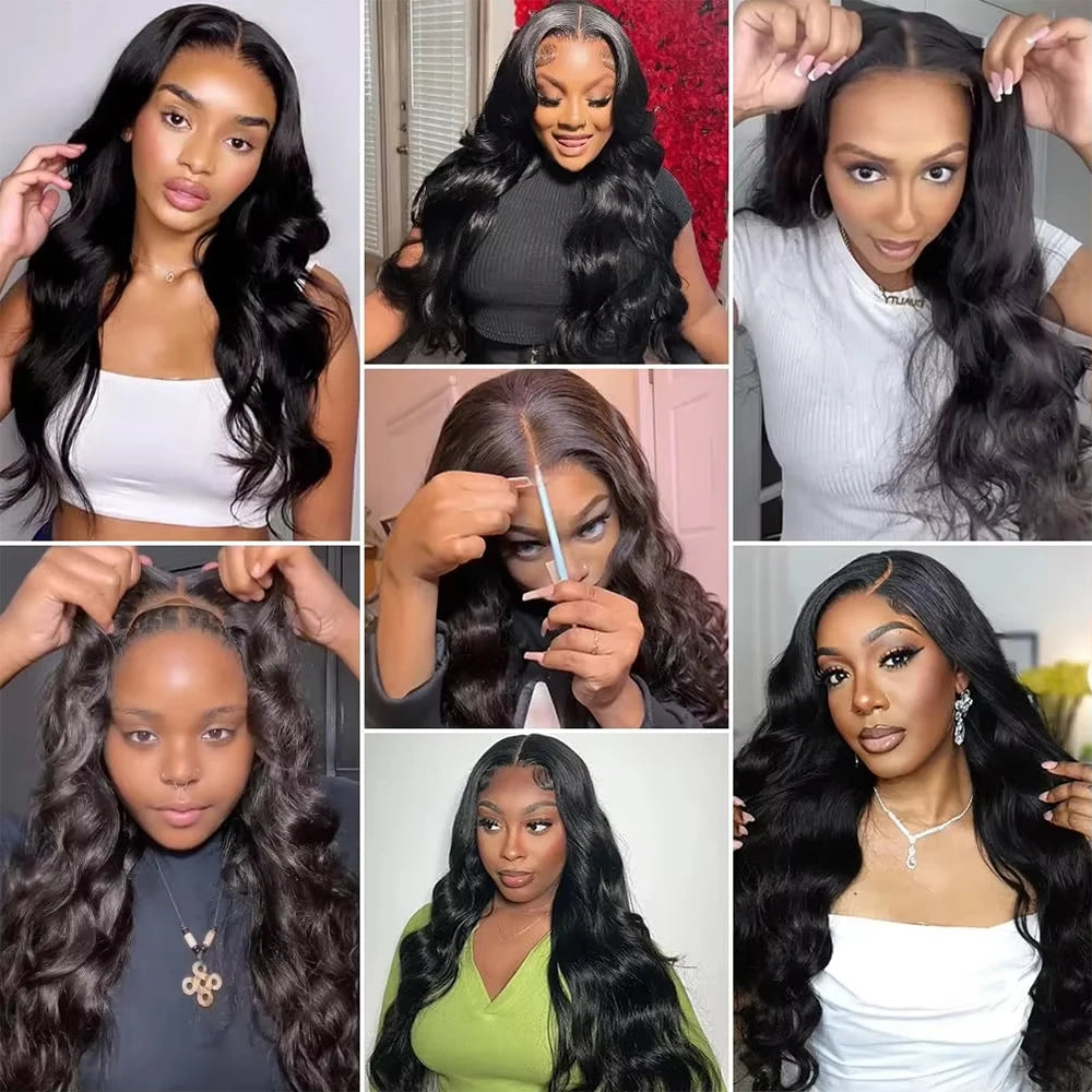 13x6 Three-Go Glueless Wig Natural Curly Wave With Drawstring Natural Black 100% Human Hair