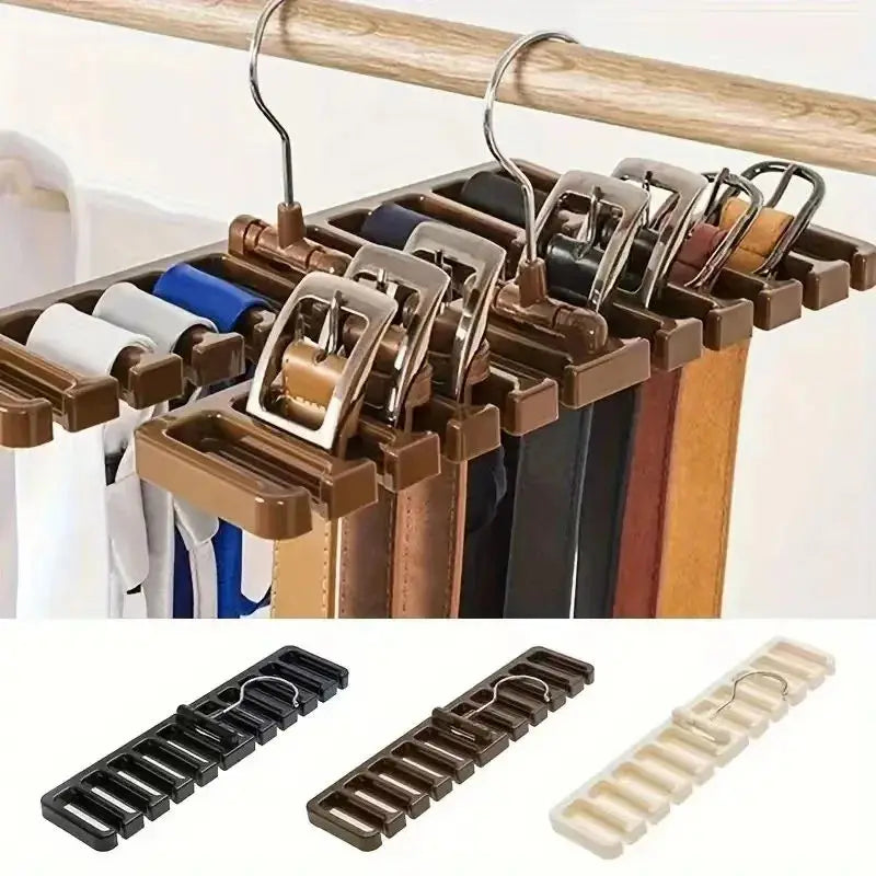 1PCS Tie Belt Hanger Wardrobe Belt Rotating Organizer Rack