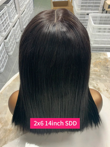 2x6 5x5 250 Density Raw 15A Bob Glueless Lace Wig Ready To Go Vietnamese Hair Original Super Double Drawn Closure Human Hair Wig