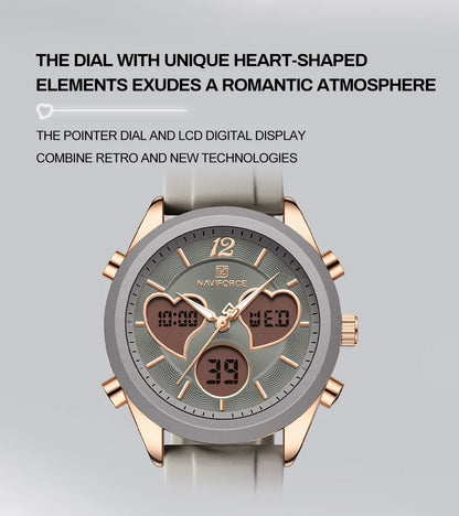 NAVIFORCE Luxury Elegant Women Watch Double Display Waterproof