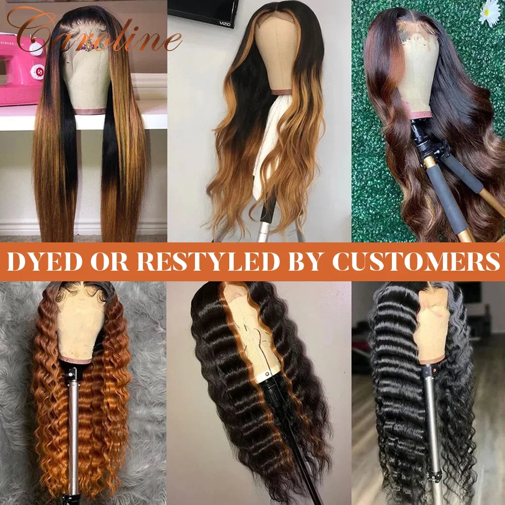 34 Inch Human Hair 13X4 Loose Deep Wave Frontal Wig 13X6 Curly Lace Front Wigs Brazilian Loose Wave 5x5 Lace Closure Wig