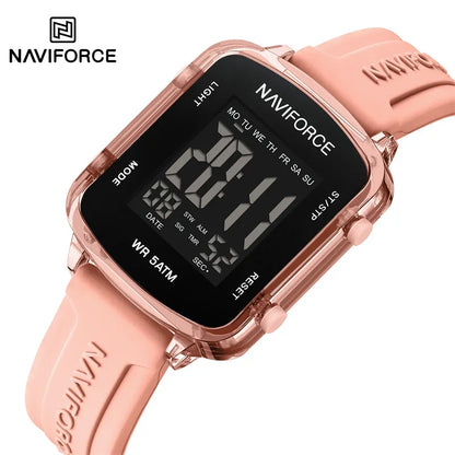 NAVIFORCE 2025 Fashion Watches for Woman LCD Digital Movement