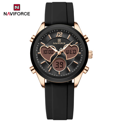 NAVIFORCE Luxury Elegant Women Watch Double Display Waterproof
