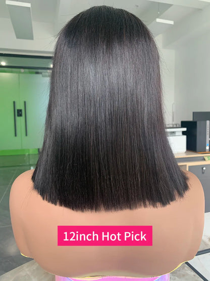 5x5 13x4 13x6 250 Density Bob Human Hair Wig 100% Raw Vietnamese Double Drawn Human Hair Lace Frontal Wig 16 18 20 22 24 26 inch