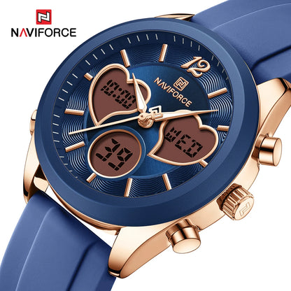 NAVIFORCE Luxury Elegant Women Watch Double Display Waterproof