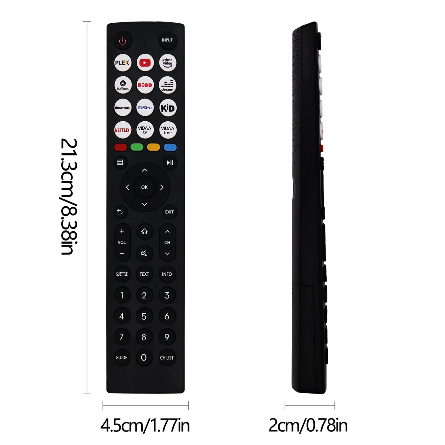 EN2J36H Replace Remote Control Compatible with Hisense 4K ULED LED LCD TV 65U7HQ 55U8HQ 55U8HAU 65U8HQ 75U8HAU 55E7HQ 65U8HAU 50