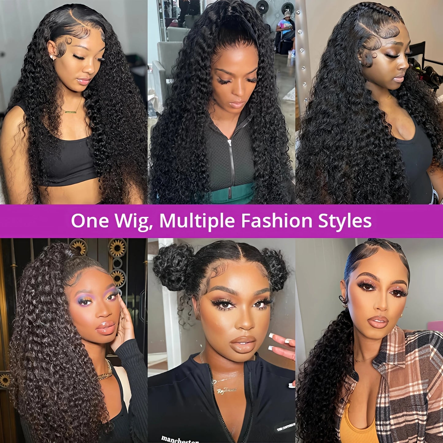 30-36 Inch 360 Full Invisi Strap Drawstring Sung Hd Lace 250 Density Water Kinky Curly Deep Human Hair Wig Black Glueless