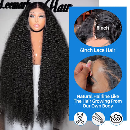 Xcurly 30 inch Loose Deep Wave Glueless 5x5 Ready to Wear Lace Closure Wig Pre Plucked Water Curly HD Lace Front Human Hair Wigs