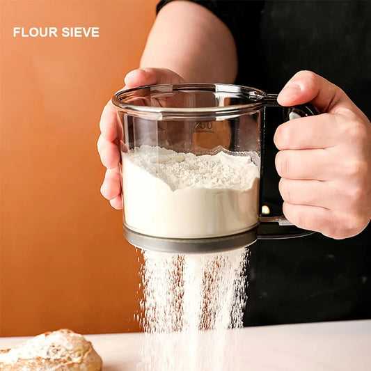 Semi-Automatic Flour Sifter With Hand Press Design