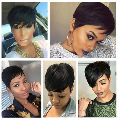 Pixie Cut Wigs Human Hair Short Bob 9A Brazilian