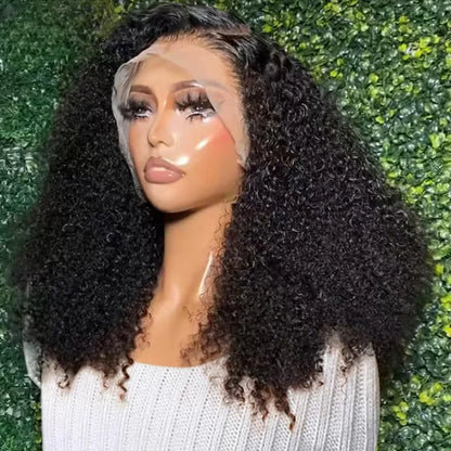 Kinky Curly Wigs 13x4 HD Lace Frontal Wig Glueless Human Hair
