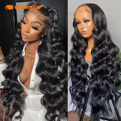 Body Wave Human Hair Wigs 13x6 HD Lace Frontal Wig 13X4 Lace Front Human Hair Wig 200% Pre Plucked Body Wave Wigs Human Hair 34"