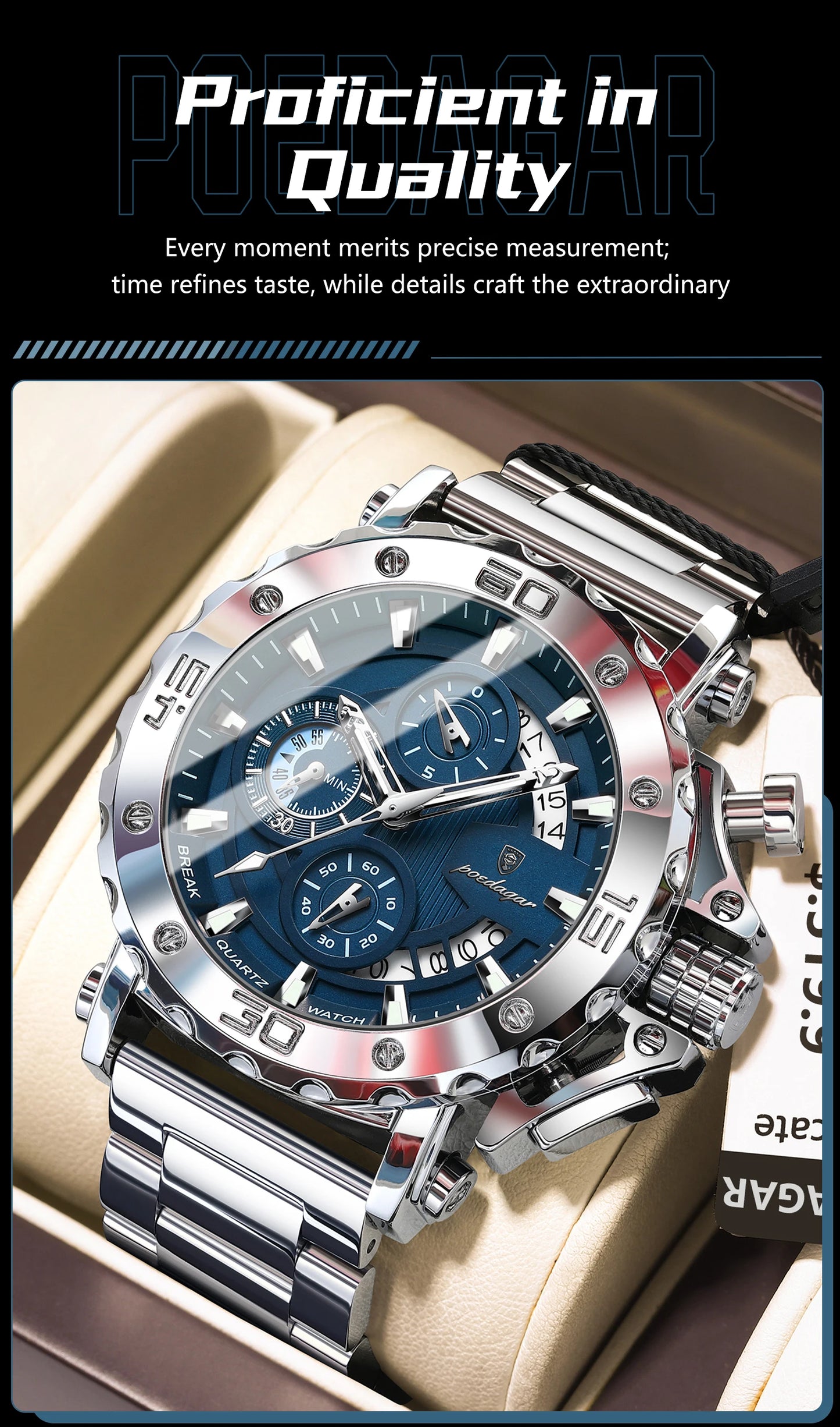 POEDAGAR Luxury Watch For Men