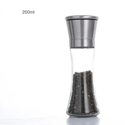 Multi-functional Pepper Shakers Set with Stand Stainless Steel Salt Pepper Mill