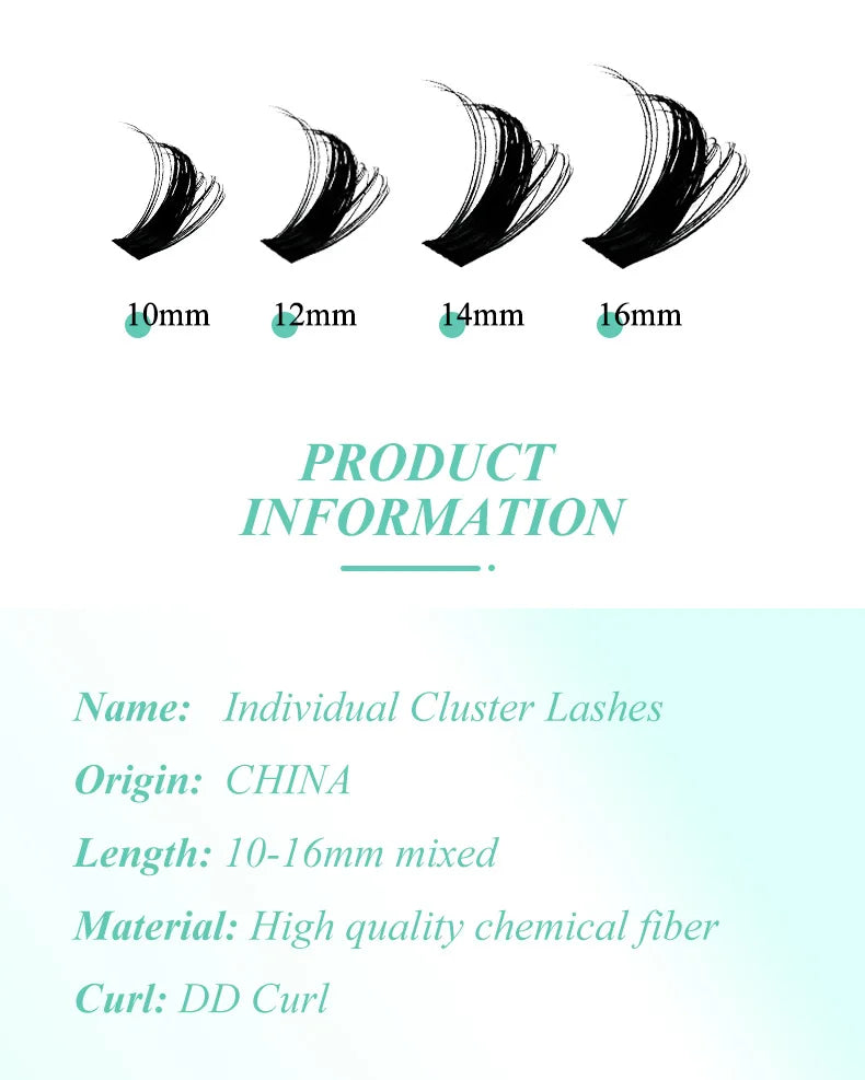 DD Curl Eyelashes Extension Natural Thick Mink Faux Eyelash 3D Fluffy