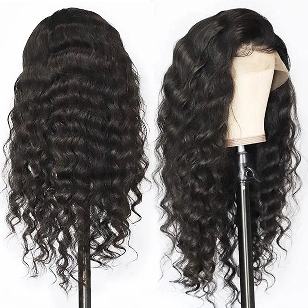 34 Inch Human Hair 13X4 Loose Deep Wave Frontal Wig 13X6 Curly Lace Front Wigs Brazilian Loose Wave 5x5 Lace Closure Wig
