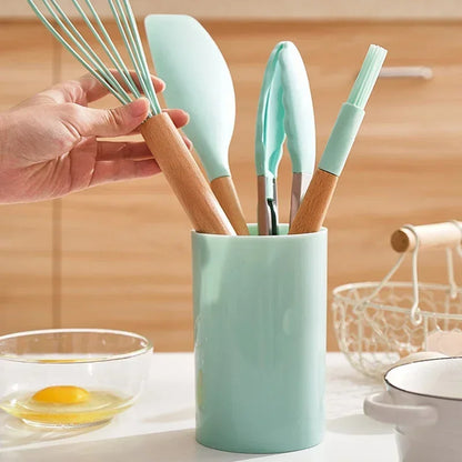 12PCS Silicone Kitchenware Non-Stick Cookware Utensils Set
