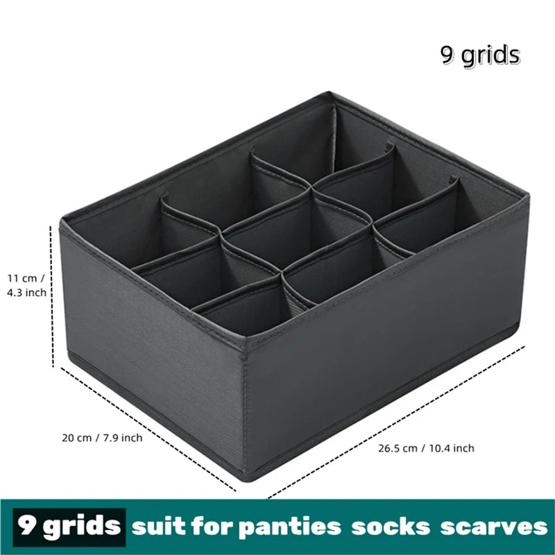Socks Underwear Organizer Storage Box Washable Odorless Storage Box Drawer Organizer For Lingerie Bras Socks Leggings Organizers
