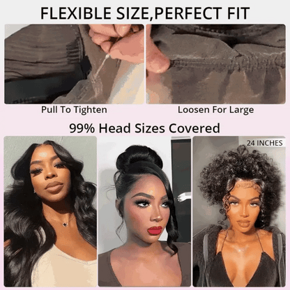 30-36 Inch 360 Full Invisi Strap Drawstring Sung Hd Lace 250 Density Water Kinky Curly Deep Human Hair Wig Black Glueless