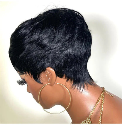 Straight Bob Wig Pixie Cut Human Hair Brazilian Virgin Hair