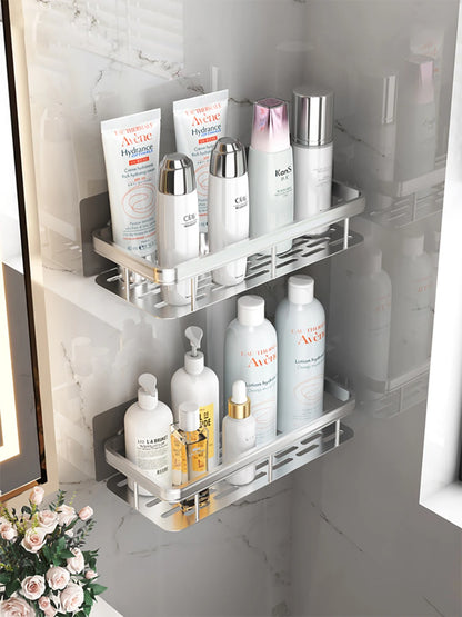 Wall mounted shower shampoo rack bathroom rack towel rack diamond free stand tripod wall hanging corner rectangular stand