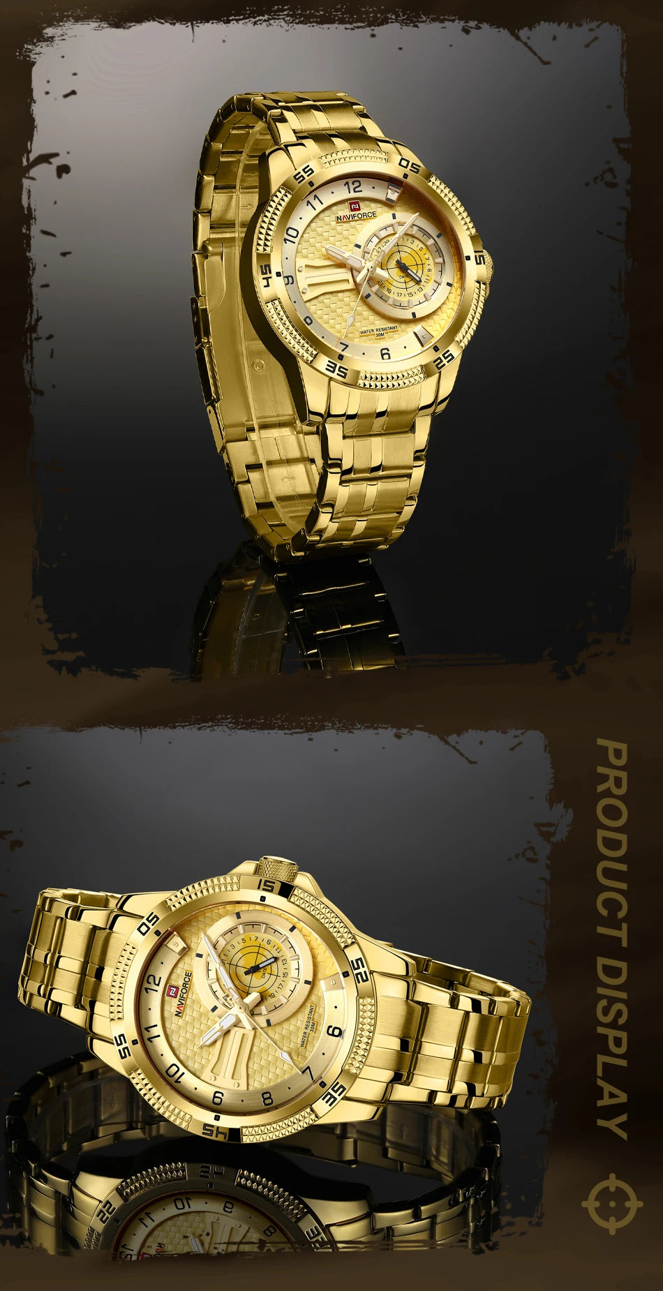 NAVIFORCE Brand Fashion Men's Quartz Watches Waterproof