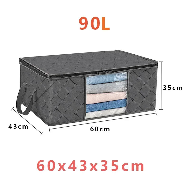 1/3pc Large Capacity Clothes Storage Bag Foldable Blanket