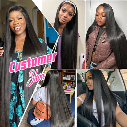 Rosabeauty 30 40 Inch Straight Human Hair Wigs Hd Lace Wig 13x6 Human Hair Bone Straight Lace Frontal Human Hair Wigs For Women