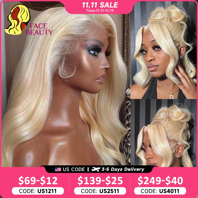 360 Lace Frontal Wig 613 Blonde 13x4 13x6 Body Wave Lace Front Wig Preplucked Brazilian Lace Front Human Hair Wigs 30 32 38 Inch