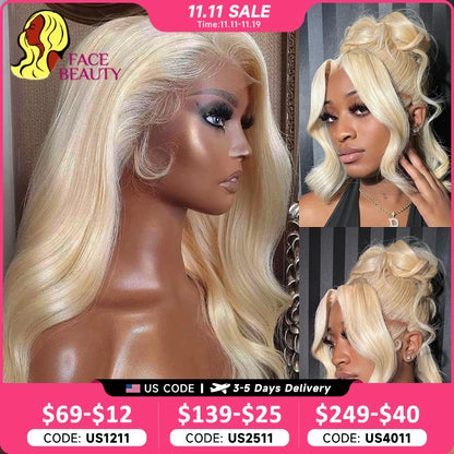 360 Lace Frontal Wig 613 Blonde 13x4 13x6 Body Wave Lace Front Wig Preplucked Brazilian Lace Front Human Hair Wigs 30 32 38 Inch