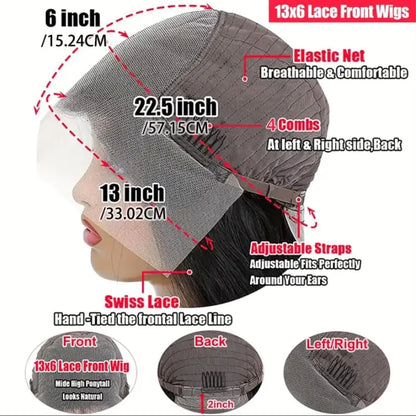 Body Wave 13x6 HD Lace Frontal Wigs Human Hair Colored Chocolate Brown Lace Front Wig 30 36 Inch Replacement Wig For Black Women