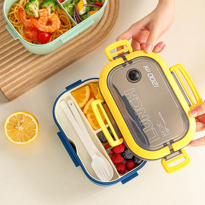 1200ML Double-layer Lunch Box Portable Compartment Food Box Microwave