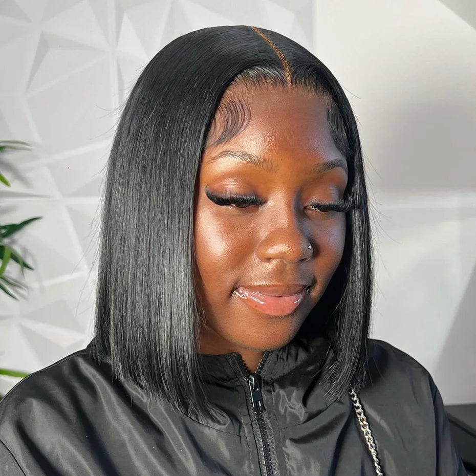 5x5 13x4 13x6 250 Density Bob Human Hair Wig 100% Raw Vietnamese Double Drawn Human Hair Lace Frontal Wig 16 18 20 22 24 26 inch